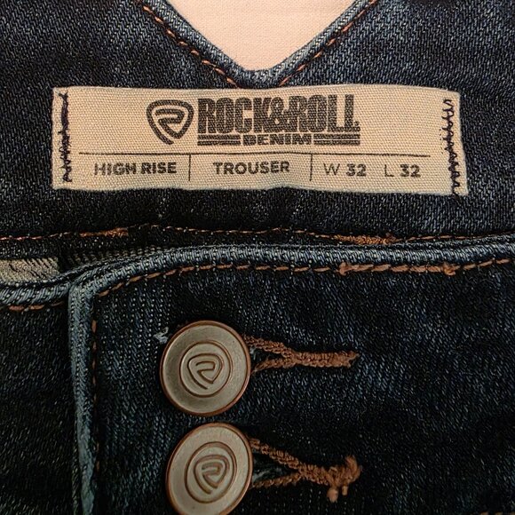 Rock&Roll women's high-rise denim trousers, size 32x32. - Picture 6 of 11